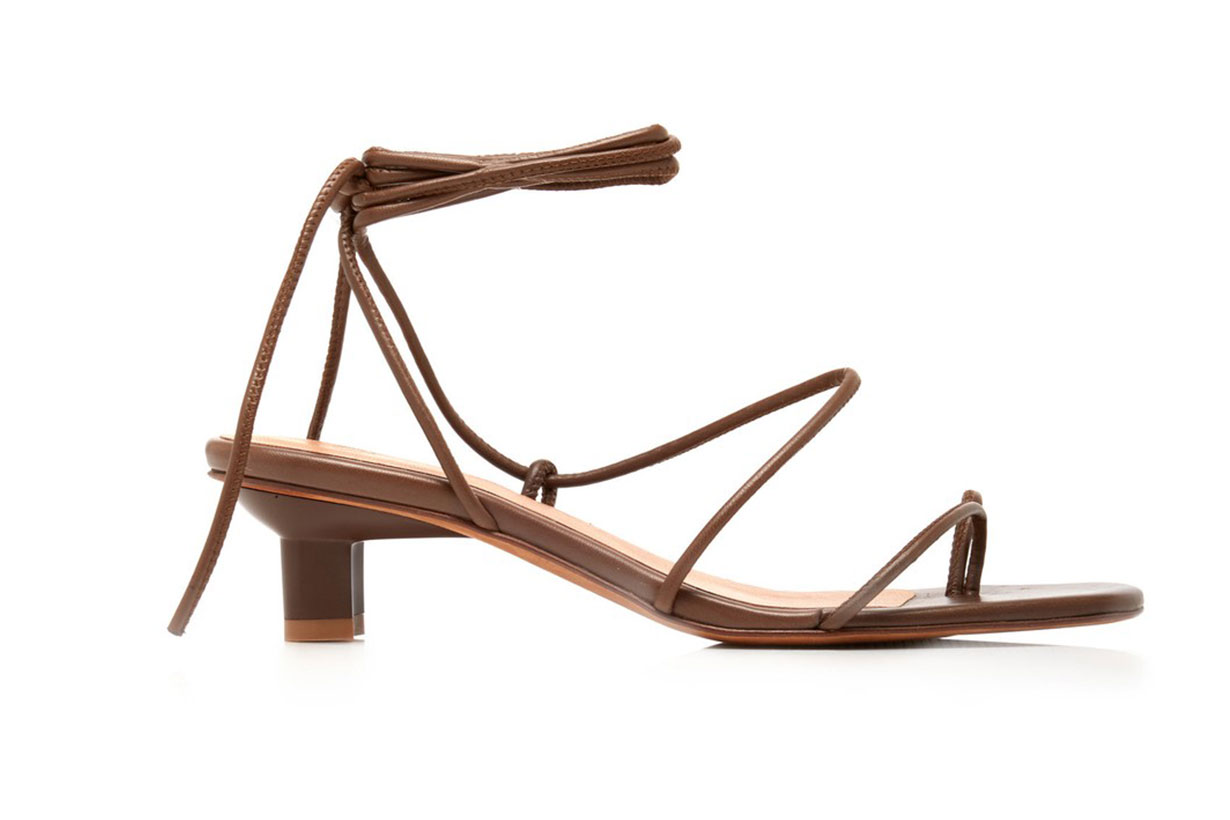 Roma Leather Lace-Up Sandals