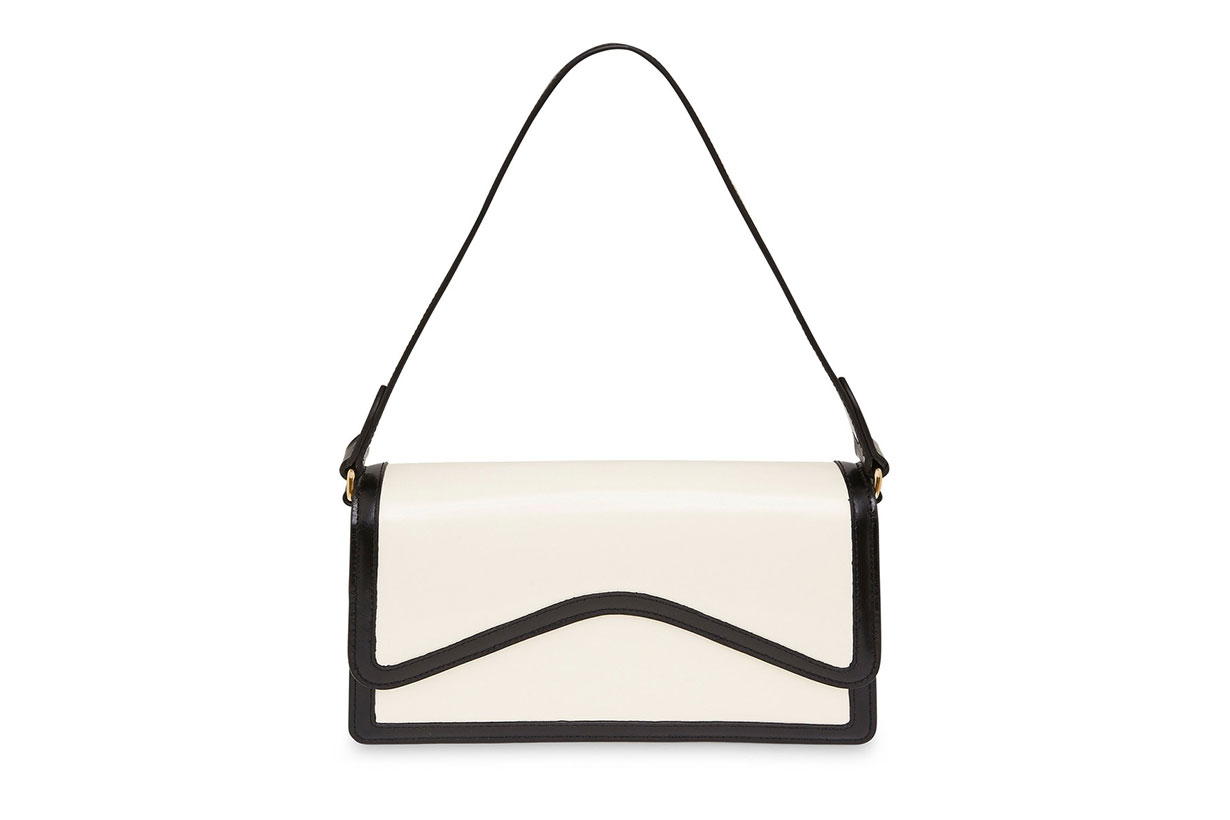 Rylan Baguette Two-Tone Leather Shoulder Bag
