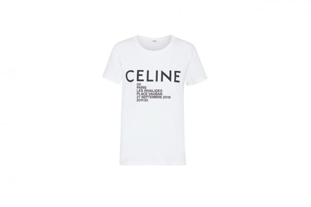 celine t-shirt embroidery summer basic items essentials