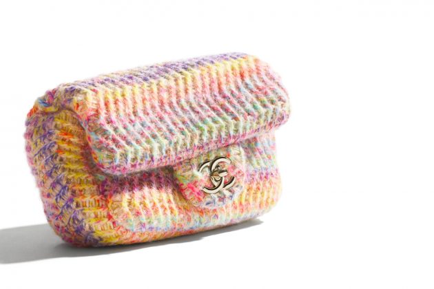 chanel flap bag knit pastel color 2020 new