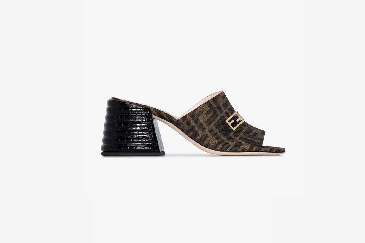 fendi brown trek logo zucca canvas leather sandals luxury summer shoes