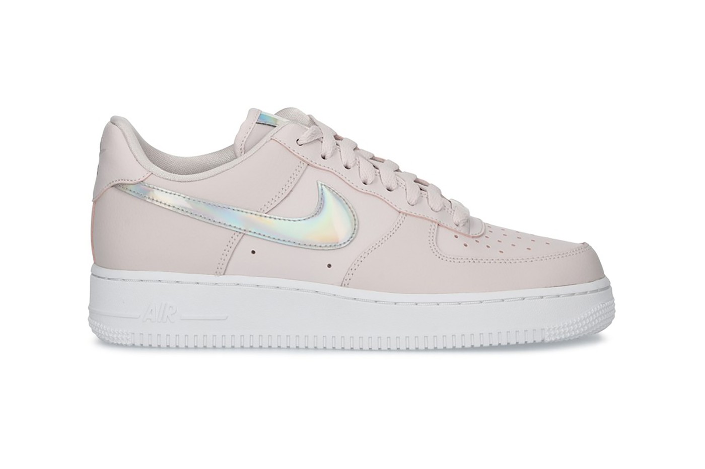 nike air force 1 07 womens sneakers pastel pink silver metallic colorway release info