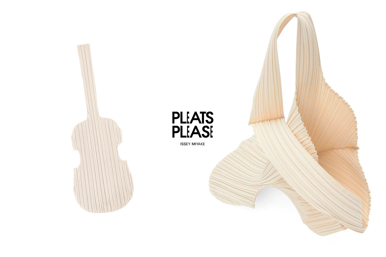 Pleats Please Issey Miyake tote bag guitar 2020