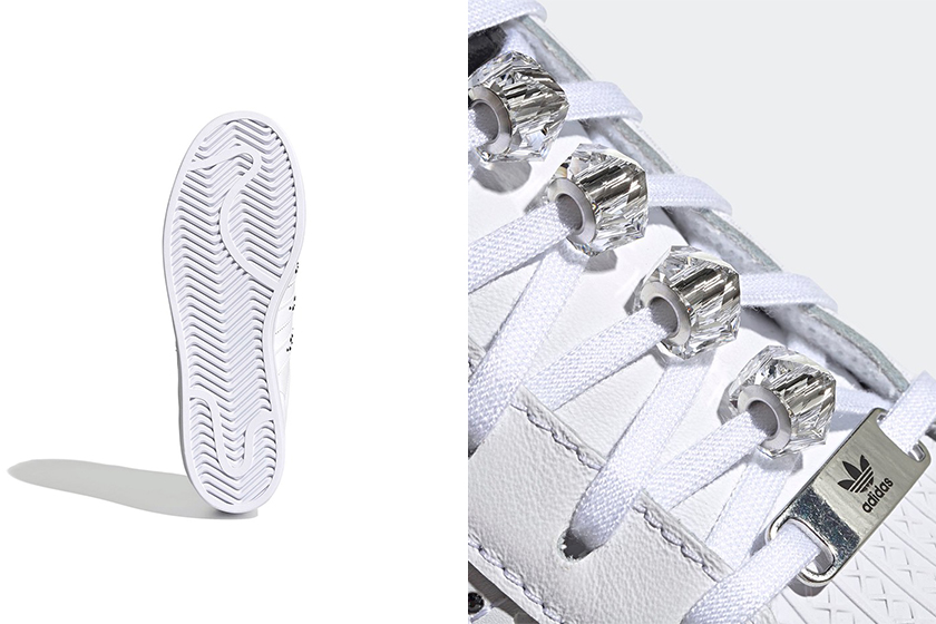 adidas White Superstar Swarovski Crystals