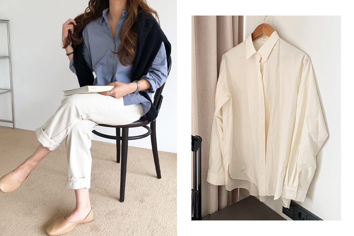 White Shirt Blue Shirt 2020 Fall Winter Fashion Trends Styling Tips Fashion Items Korean Girls