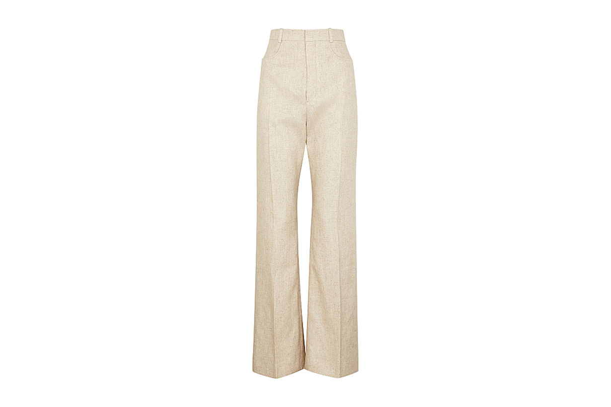 JACQUEMUS  Le Pantalon Sauge stone linen-blend trousers