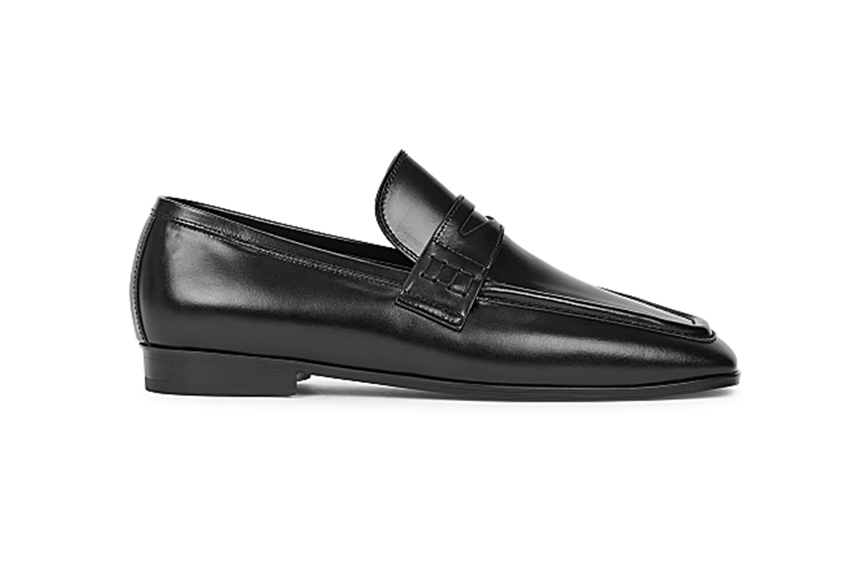 LOW CLASSIC Black leather loafers