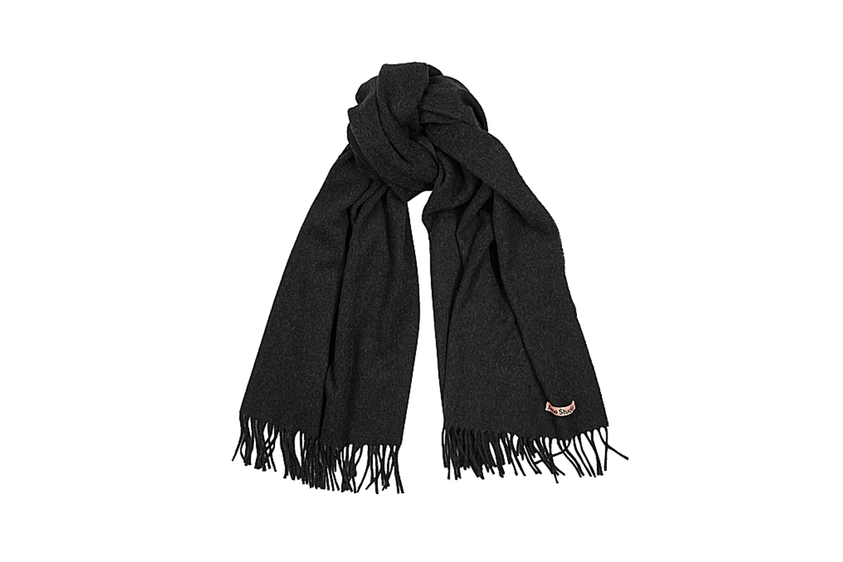 ACNE STUDIOS  Canada anthracite wool scarf