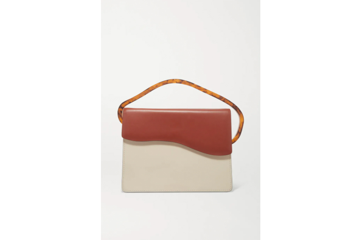Aiges two-tone leather and resin tote