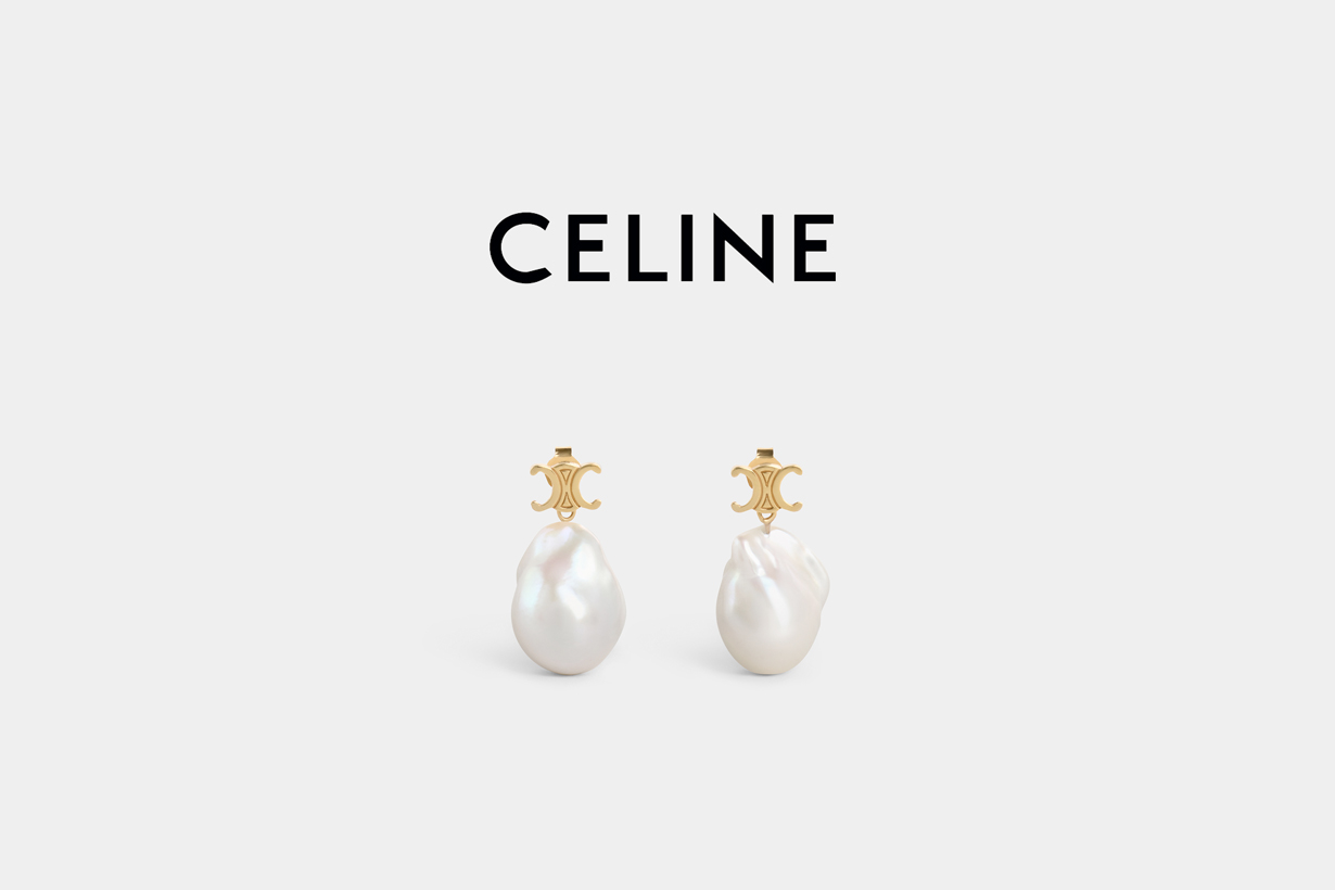 脫俗優雅，在 CELINE 尋覓到一對絕美的 Triomphe 珍珠耳環！