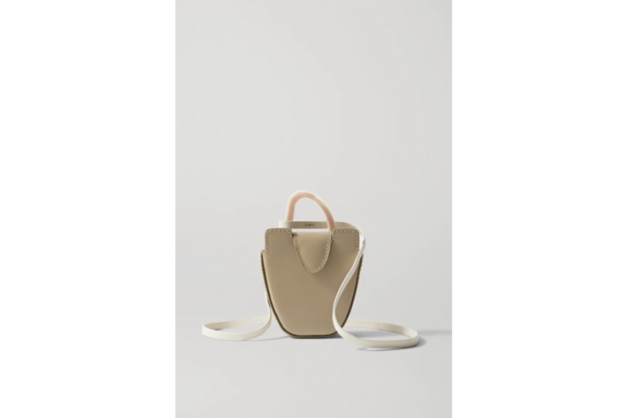+ NET SUSTAIN Ourea mini leather and resin tote