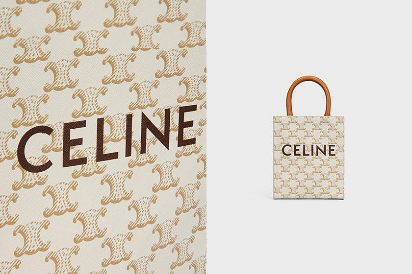 Celine Triomphe Canvas 2021 ss White Handbags