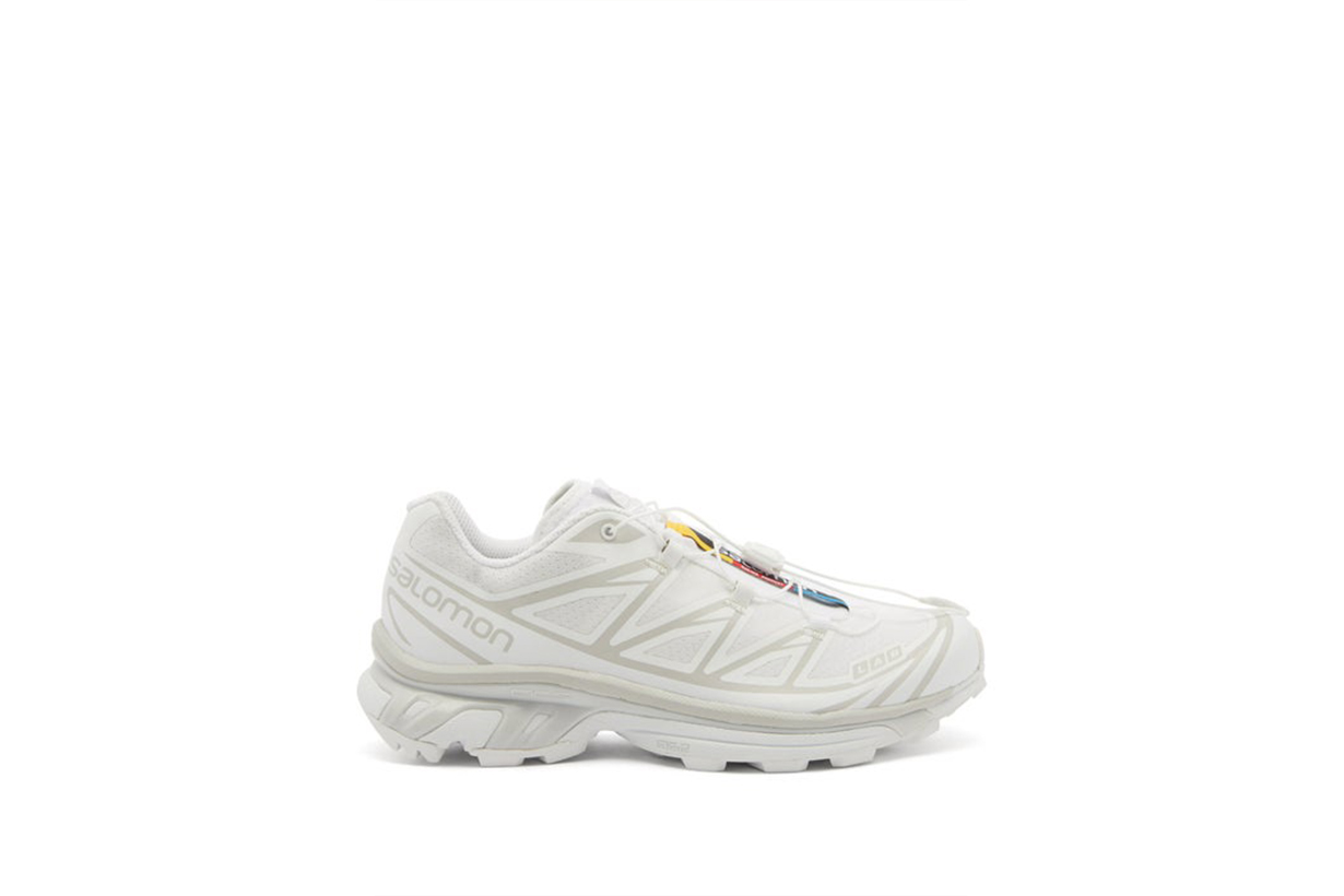 2021 Spring Summer fashion trends shoes trends sneakers ALEXANDER MCQUEEN Suede-trimmed canvas exaggerated-sole sneakers Salomon JIL SANDER Ribbed-sole leather trainers