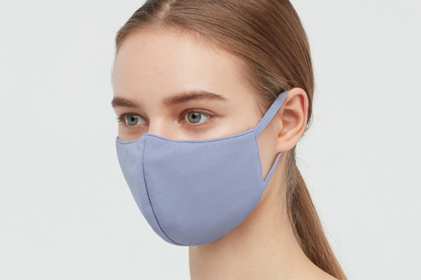 uniqlo face mask airism blue brown navy