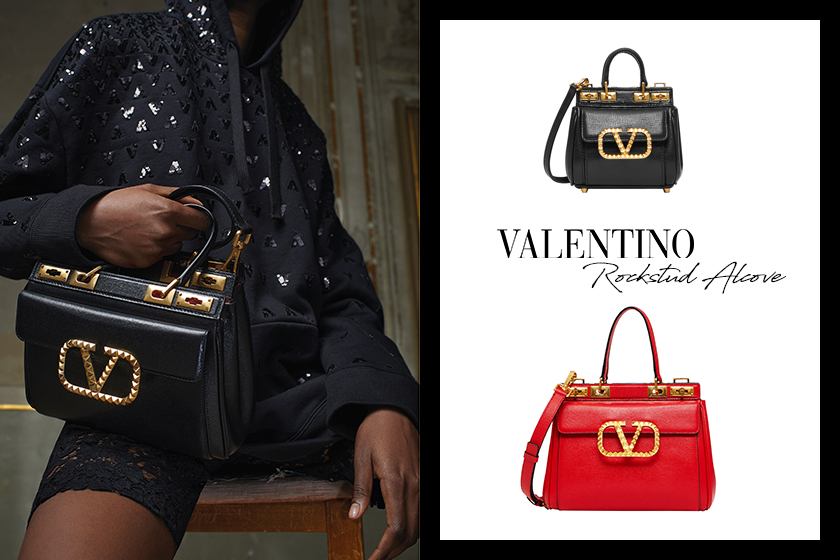 焕新經典：讓人心動的精緻細節，Valentino 全新 Rockstud Alcove 手袋系列！