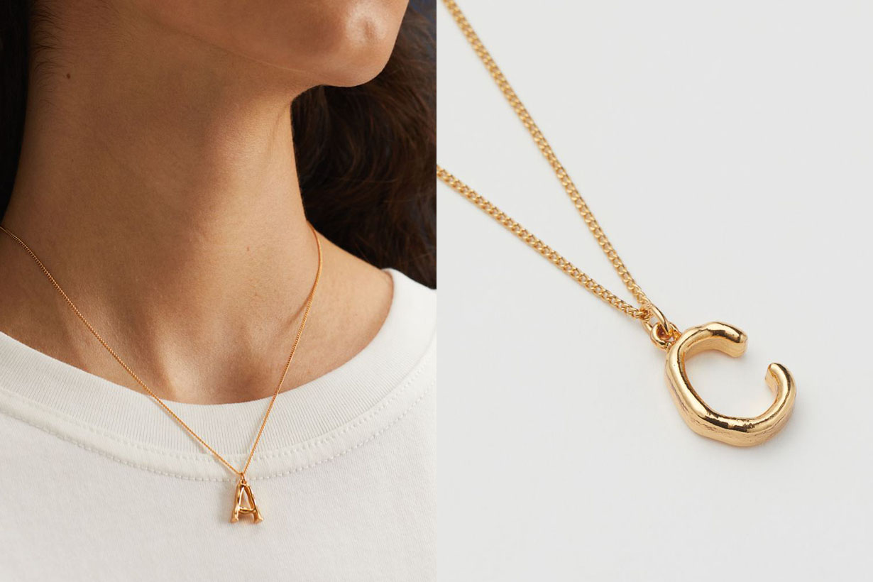 H&M Gold-plated pendant necklace accessories 2021