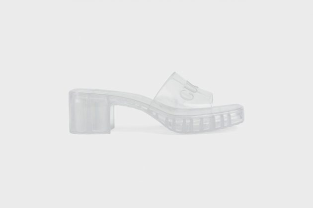gucci plastique mule heel slide sandal 2021 ss transparent