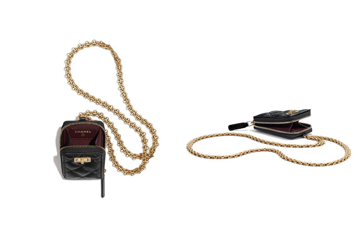 Chanel 2.55 clutch with chain aged calfskin gold tone metal handbags mini bags