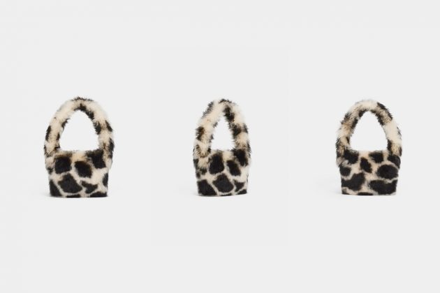 celine homme Girafe Print shearling handbag 2021 women mini