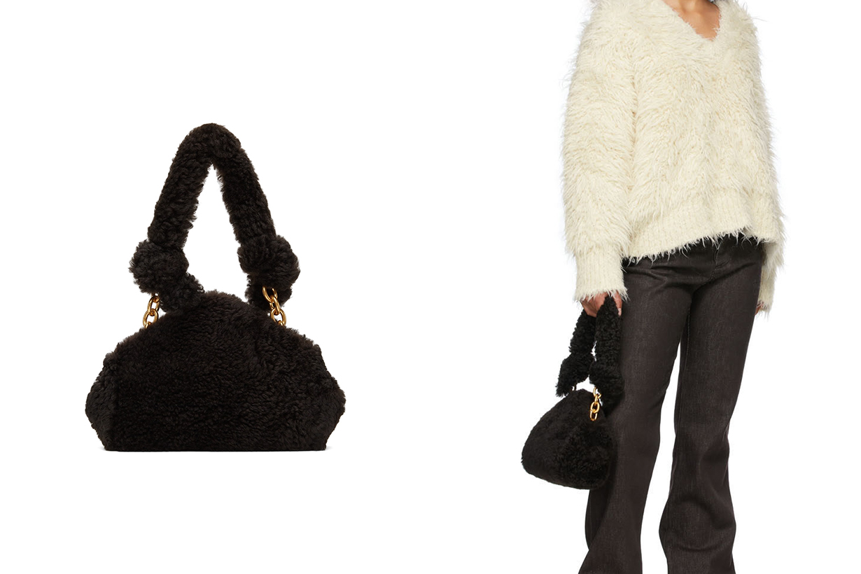 Bottega Veneta FW21 Fluffy Handbags Chain Pouch