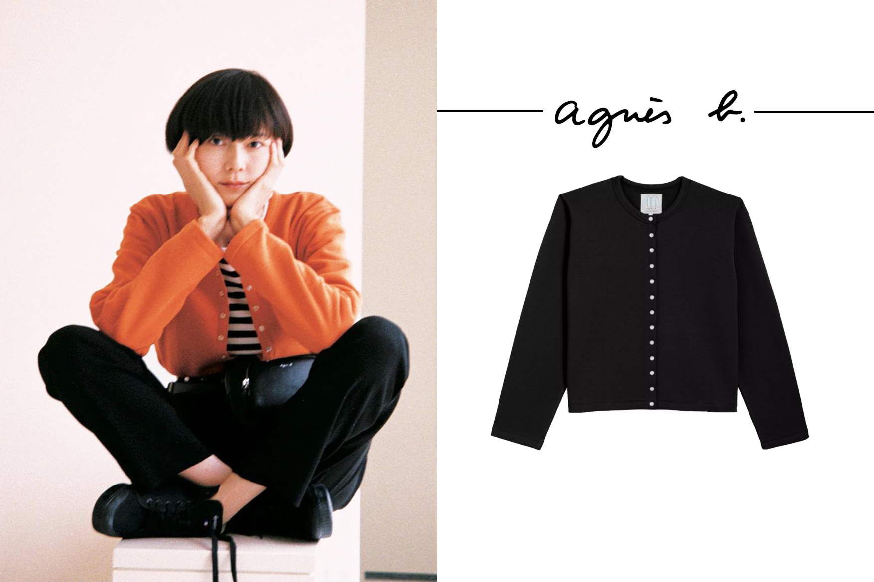 40-years-passed-why-Agnès b.-Snap Cardigan-still-in-trend-01