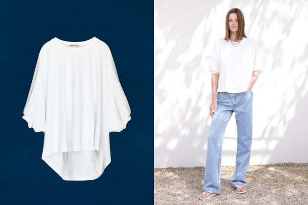 zara white t-shirt tee collection 2021 summer