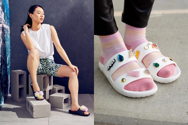 crocs Classic Fur Sure Sandal slides new summer colorful