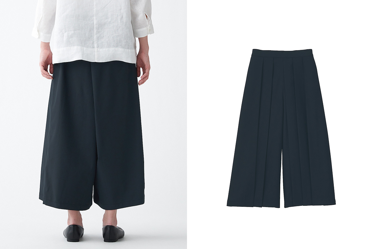 MUJI Easy to dry stretch hakama pants