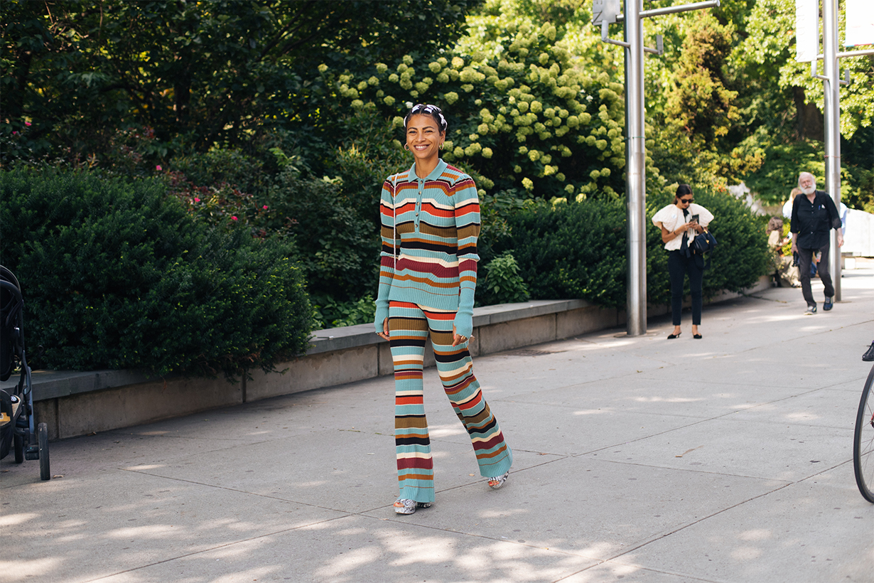 New York fashion week SS22 street snaps outfits
