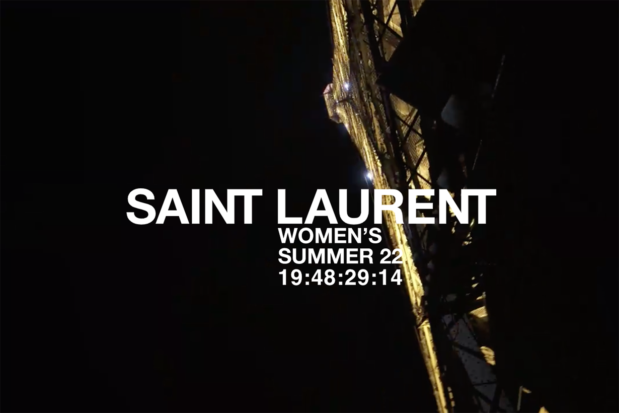 SAINT LAURENT 2022 fashion show livestream