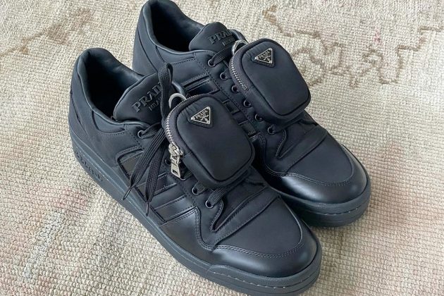 prada adidas third forum sneakers triple black 
