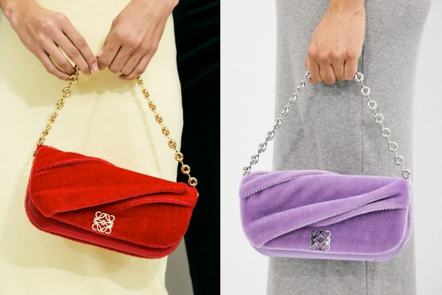 loewe goya handbag new rectangle size chain