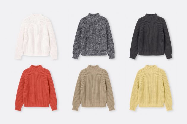 GU knit sweater taiwan color boyish girly