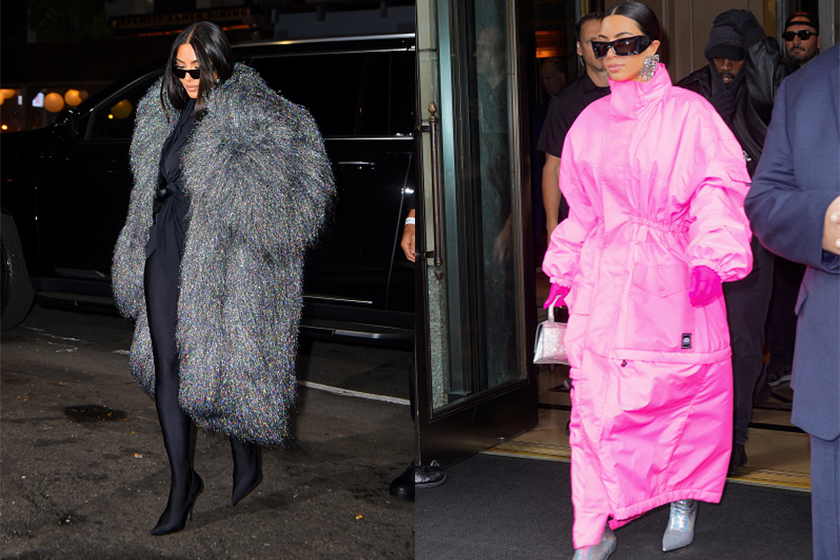 Kim Kardashian Hot Pink Balenciaga Looks