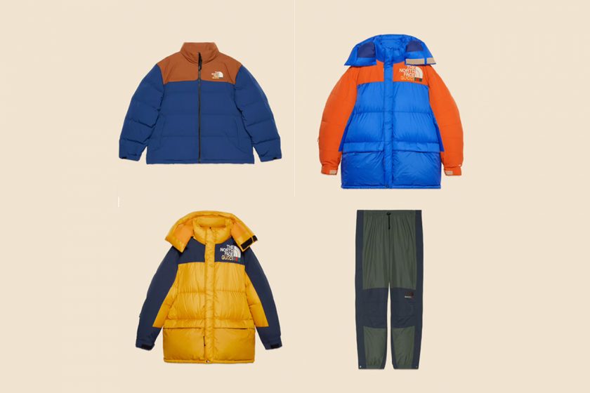 gucci the north face collab 2021 fw all items price piece