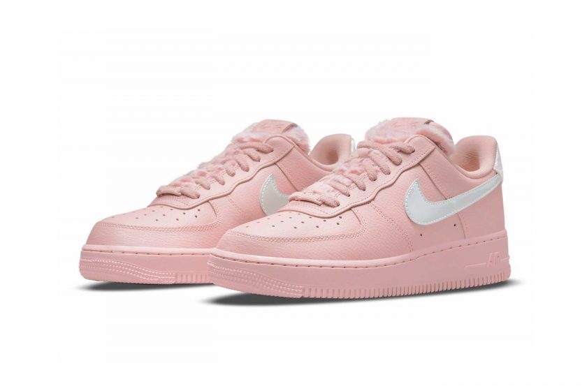 nike air force 1 pink furry sneakers new december 2021