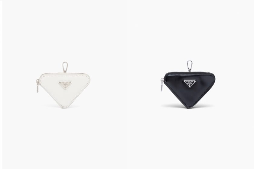 prada triangle handbags 1+1 new black white