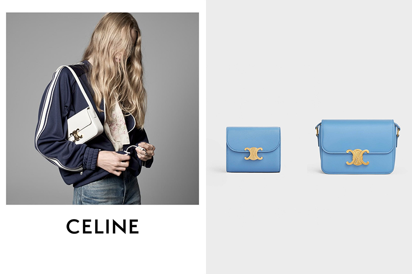 淡雅氣質：CELINE Triomphe 全新手袋、銀包，注入上絕美藍色調！