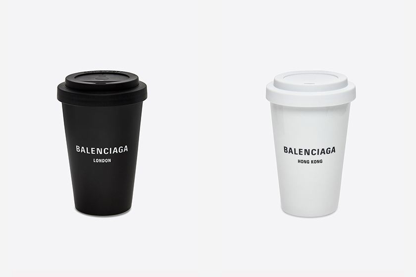 Balenciaga Cities Series Coffee Cups White Black