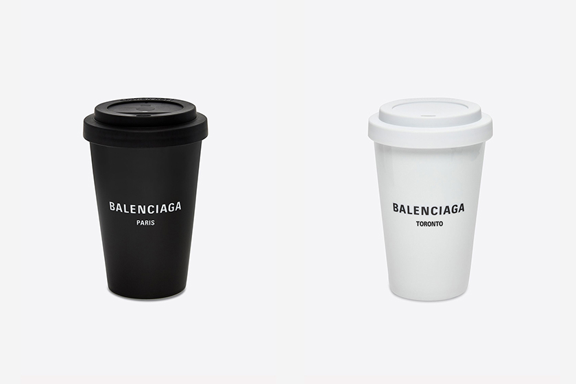 Balenciaga Cities Series Coffee Cups White Black