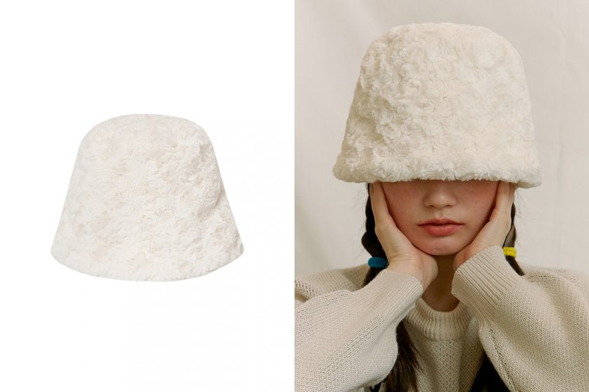 jisoo bucket fur hat O!O! winter sold out