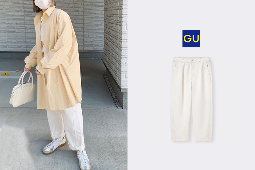 鬆垮中性美：日本男女也愛上 GU 這條繭型打摺褲，穿出率性可愛的魅力！
