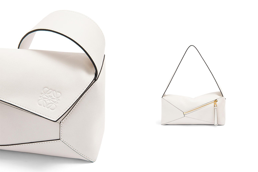 Loewe Puzzle Hobo in Soft White leather