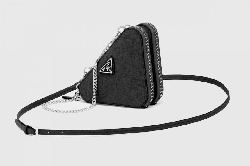 Prada Saffiano Leather Mini Pouch 2-ways small leather goods