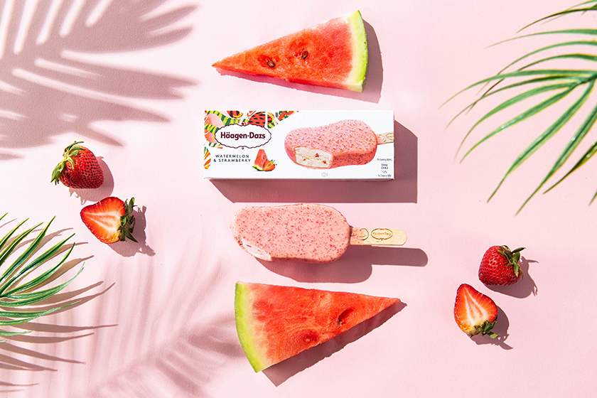 Haagen-Dazs Strawberry Watermelon Ice Cream 2022 summer