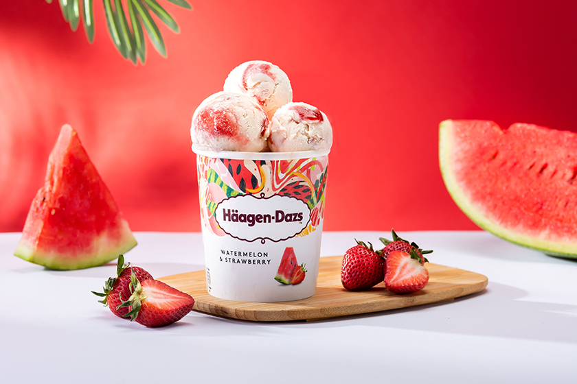 Haagen-Dazs Strawberry Watermelon Ice Cream 2022 summer