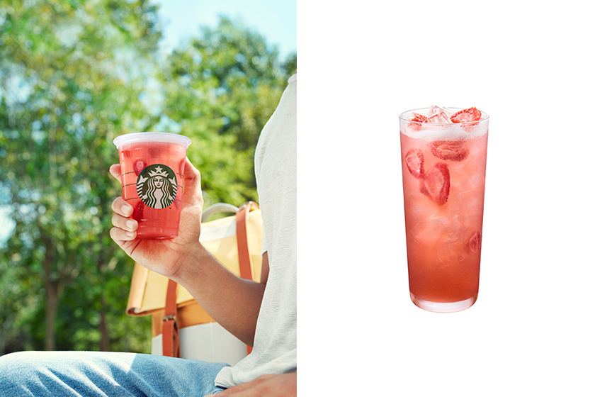 Starbucks Refreshers Acai berry Strawberry Pink Drink Release