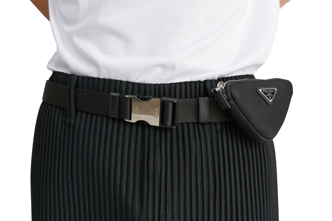 prada re-nylon belt pouch black accessories