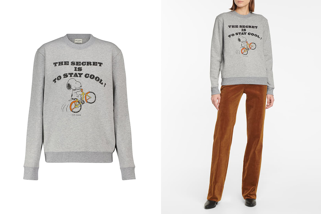 Saint Laurent x Snoopy cotton-blend jersey sweatshirt