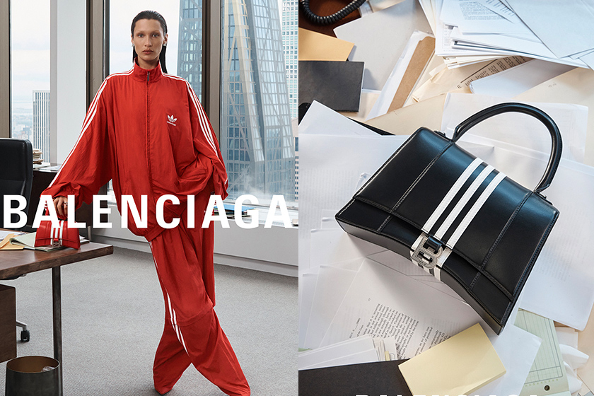 Balenciaga x adidas 2023 release Bella Hadid campaign